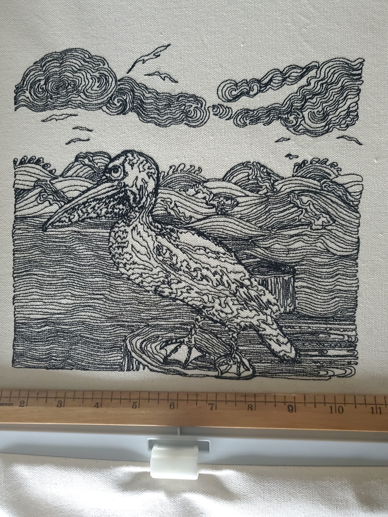 pelican-AcuSketch-oversized-embroidery-Jennifer-Wheatley-Wolf